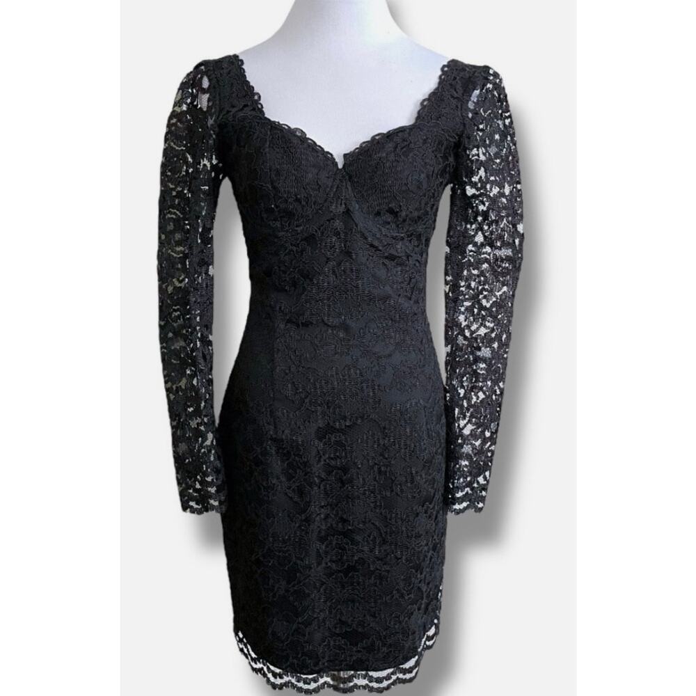 Vintage Moda IntL lace mini dress bustier 90s Y2K Whimsigoth goth grunge S